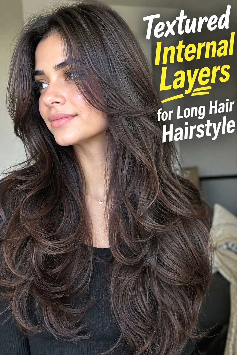 14. Textured Internal Layers For Long Hair Hairstyle
