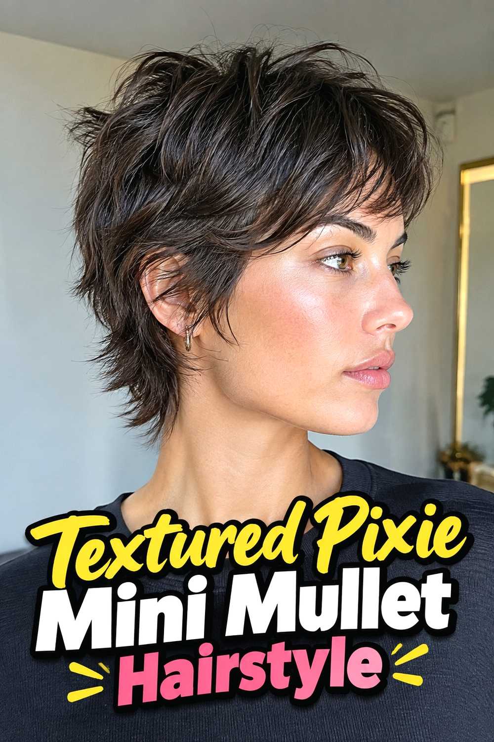 3. Textured Pixie Mini Mullet Hairstyle