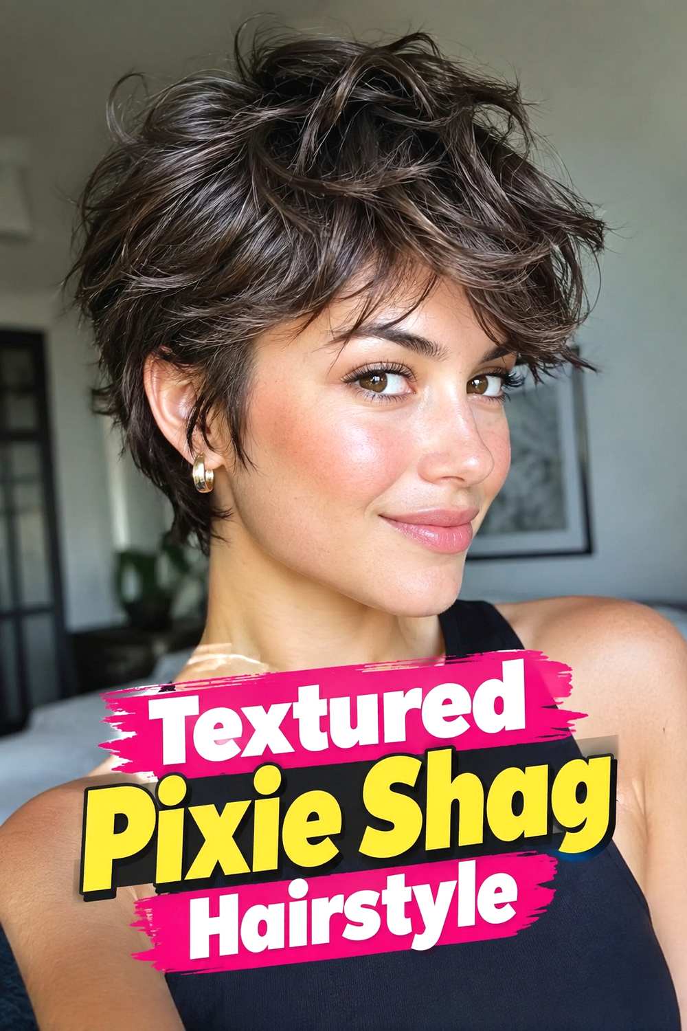 10. Textured Pixie Shag Hairstyle
