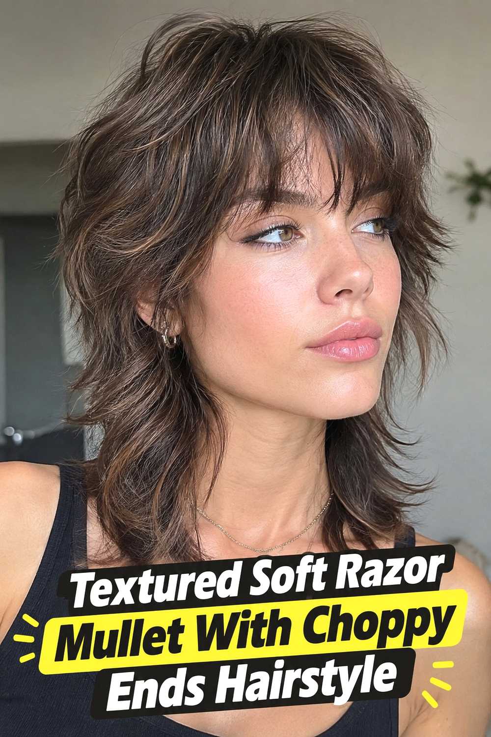 17. Textured Soft Razor Mullet With Choppy Ends Hairstyle