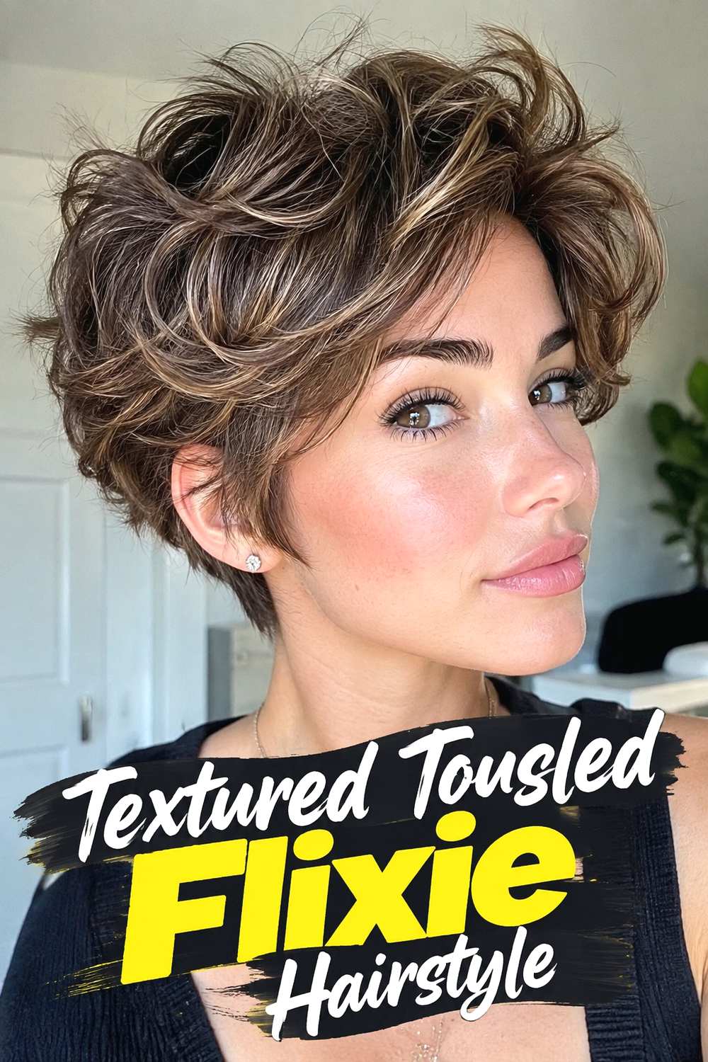 5. Textured Tousled Flixie Hairstyle