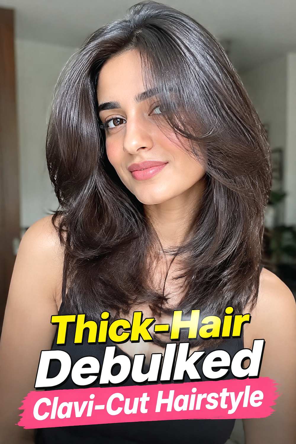 Thick-Hair Debulked Clavi-Cut Hairstyle