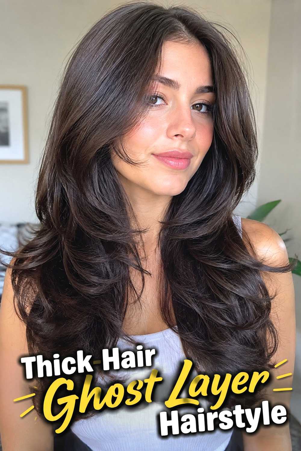 6. Thick Hair Ghost Layer Hairstyle