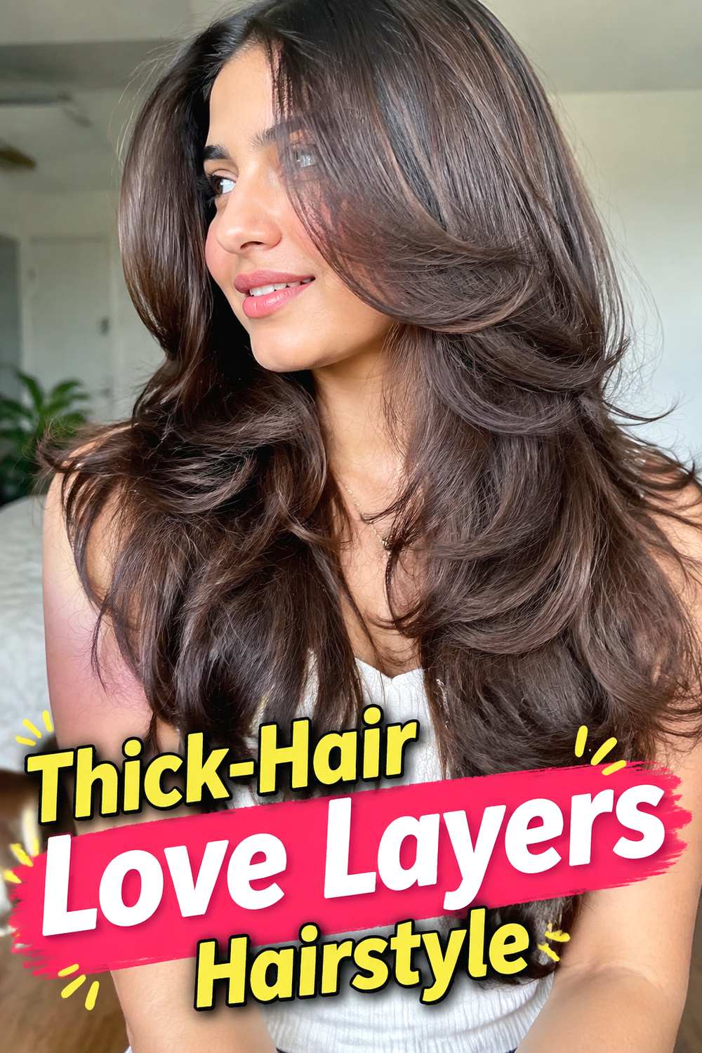Thick-Hair Love Layers Hairstyle