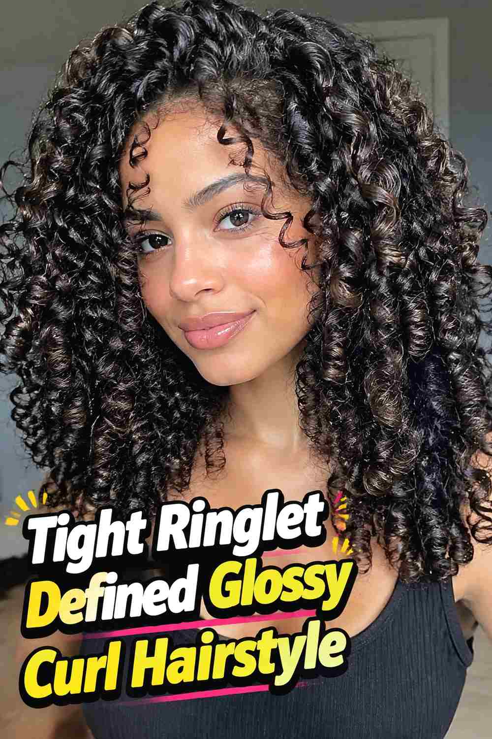 8. Tight Ringlet Defined Glossy Curl Hairstyle