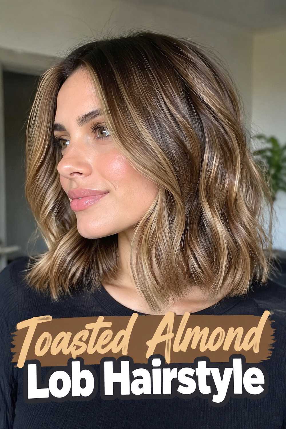 6. Toasted Almond Lob Hairstyle