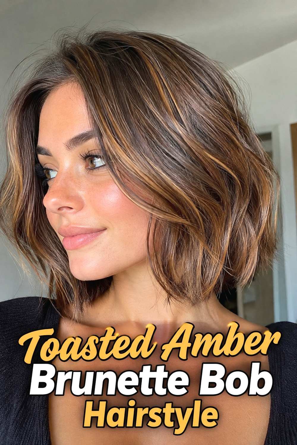 5. Toasted Amber Brunette Bob Hairstyle Copy