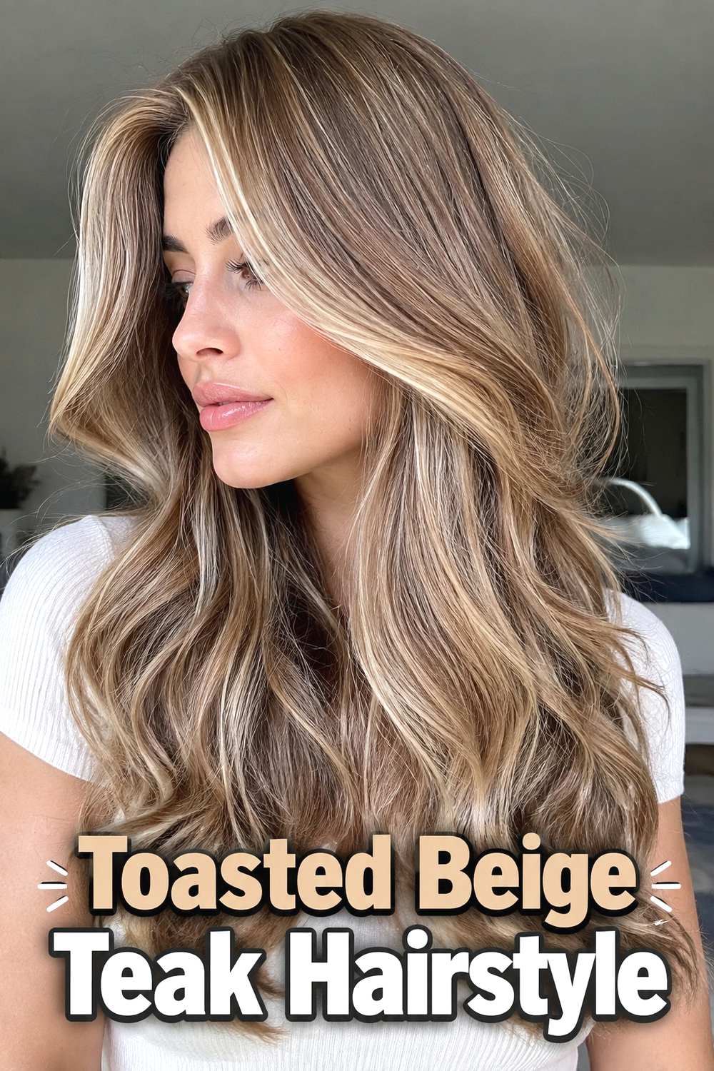 10. Toasted Beige Teak Hairstyle