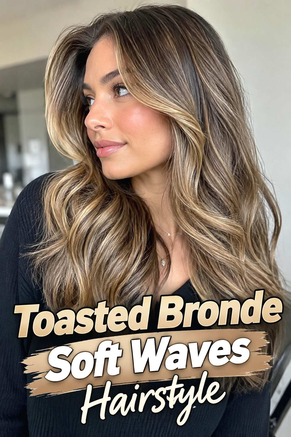 Toasted Bronde Soft Waves Hairstyle