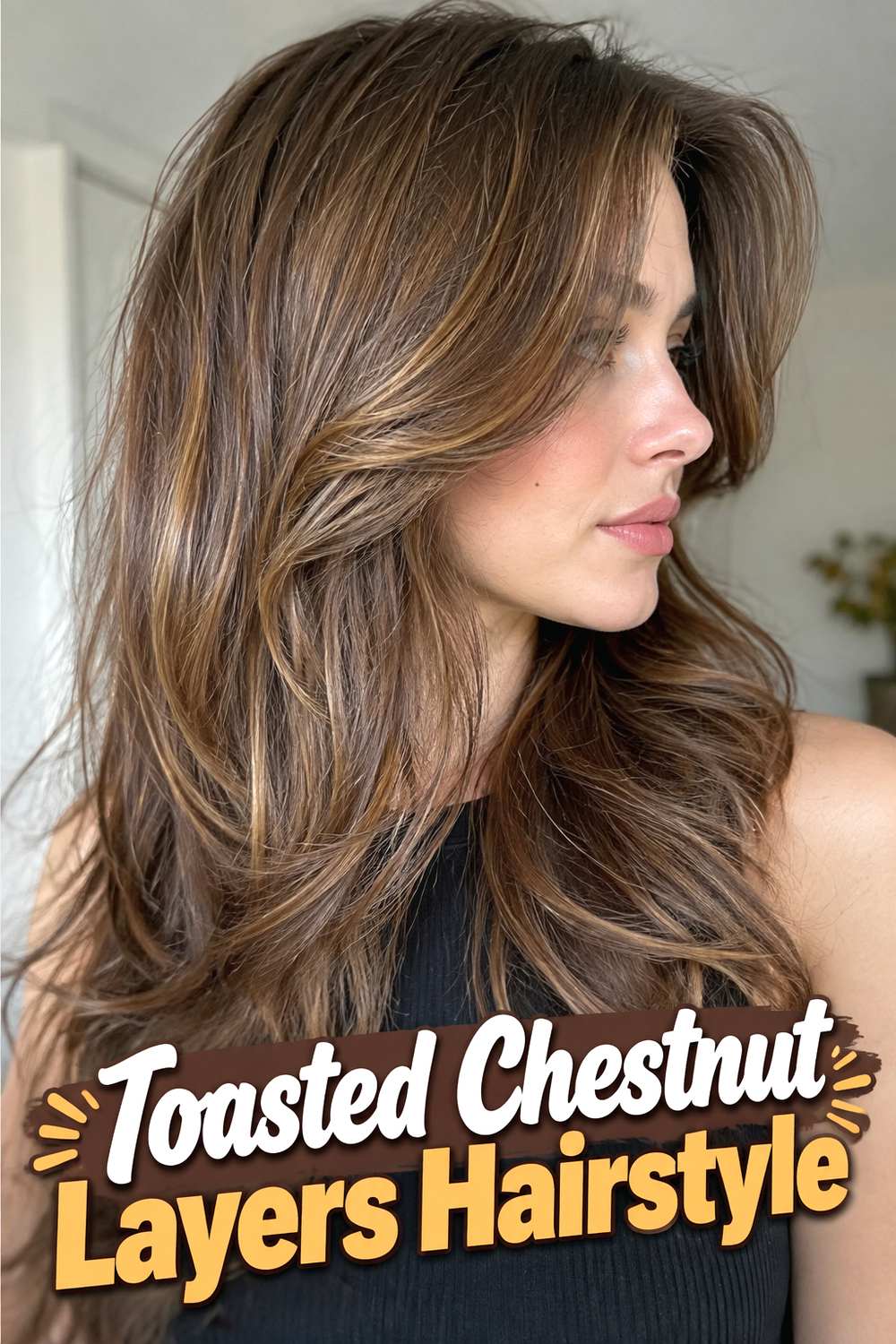 Toasted Chestnut Layers Hairstyle