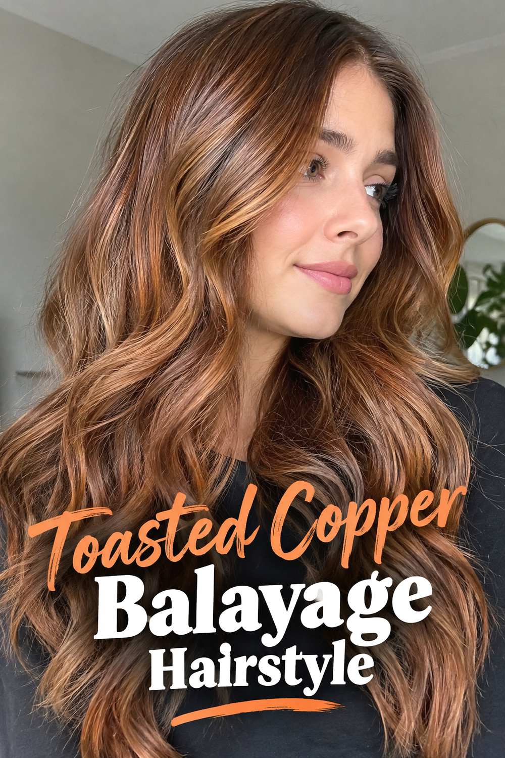 Toasted Copper Balayage Hairstyle