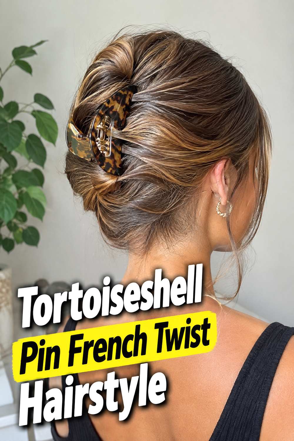 Tortoiseshell Pin French Twist Hairstyle