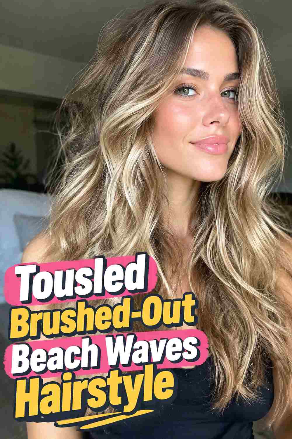 11. Tousled Brushed Out Beach Waves Hairstyle