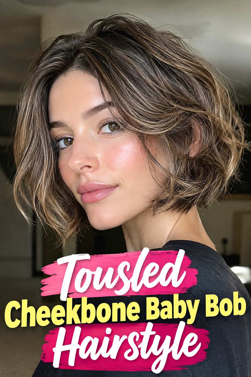 Tousled Cheekbone Baby Bob Hairstyle