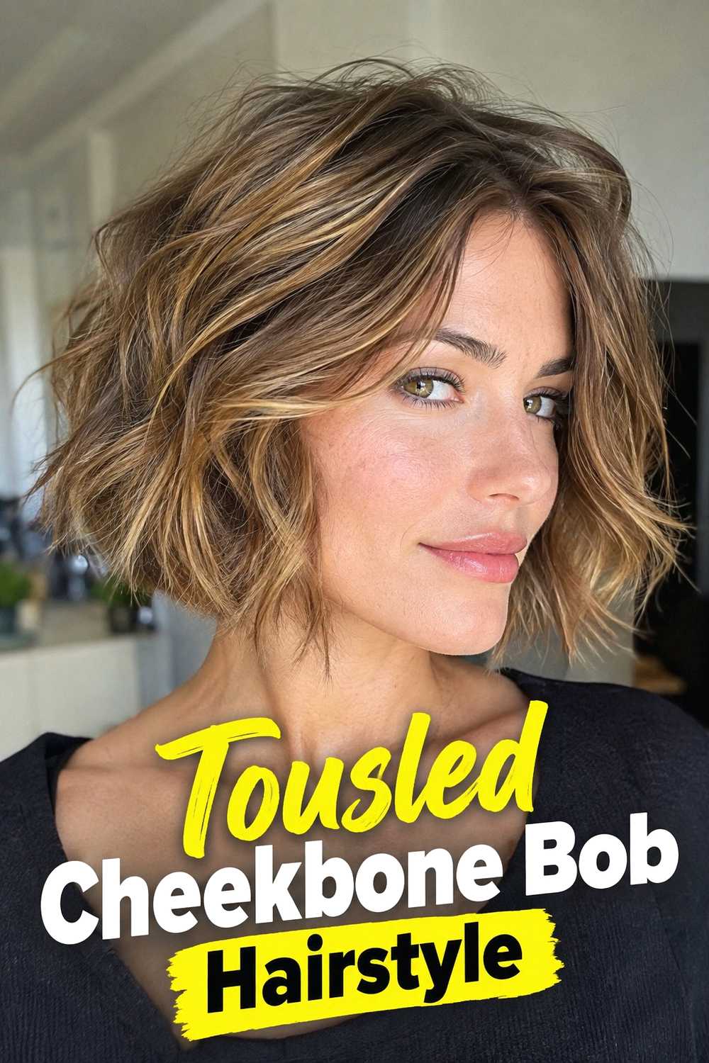 12. Tousled Cheekbone Bob Hairstyle