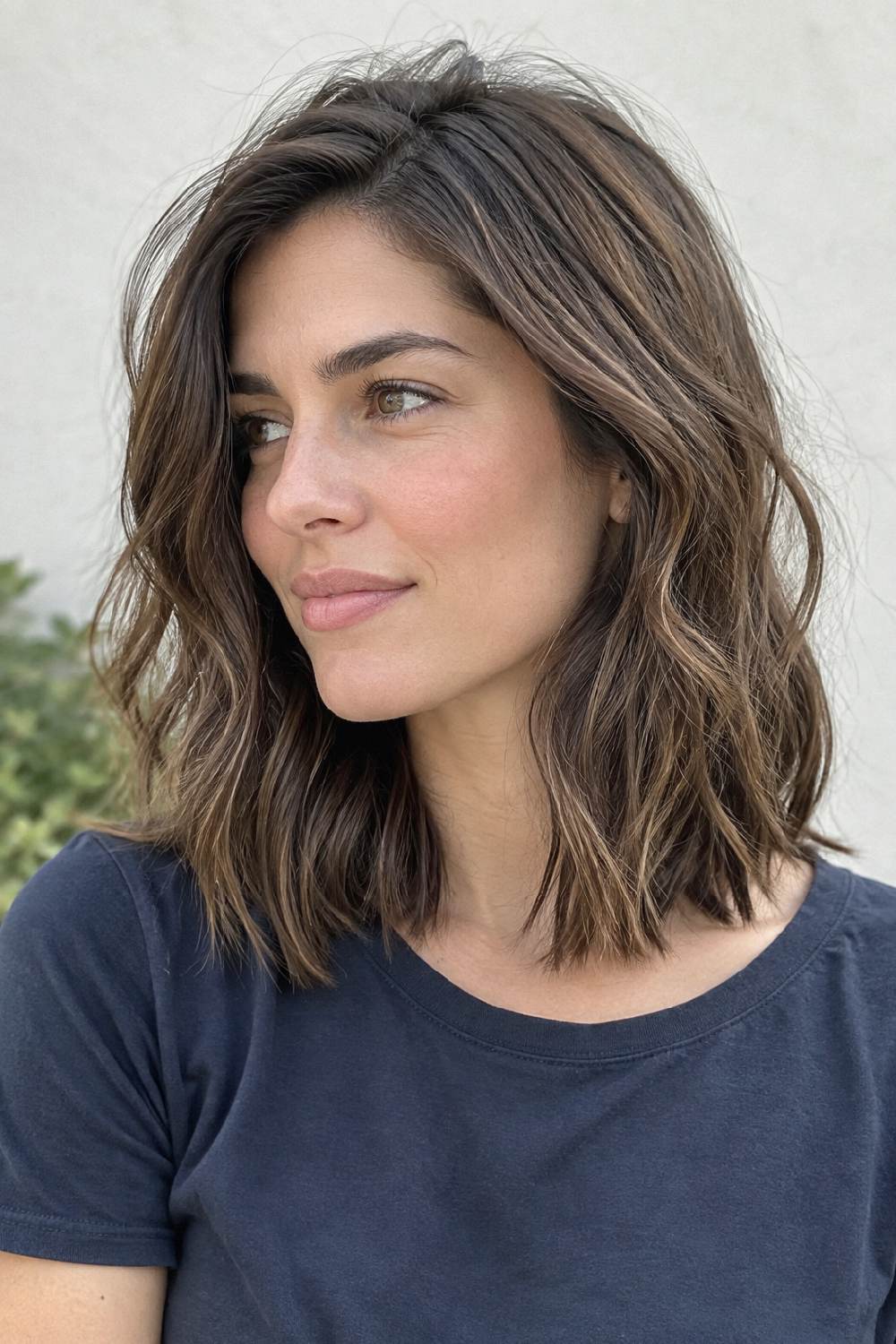 Tousled Collarbone Lob Hairstyle