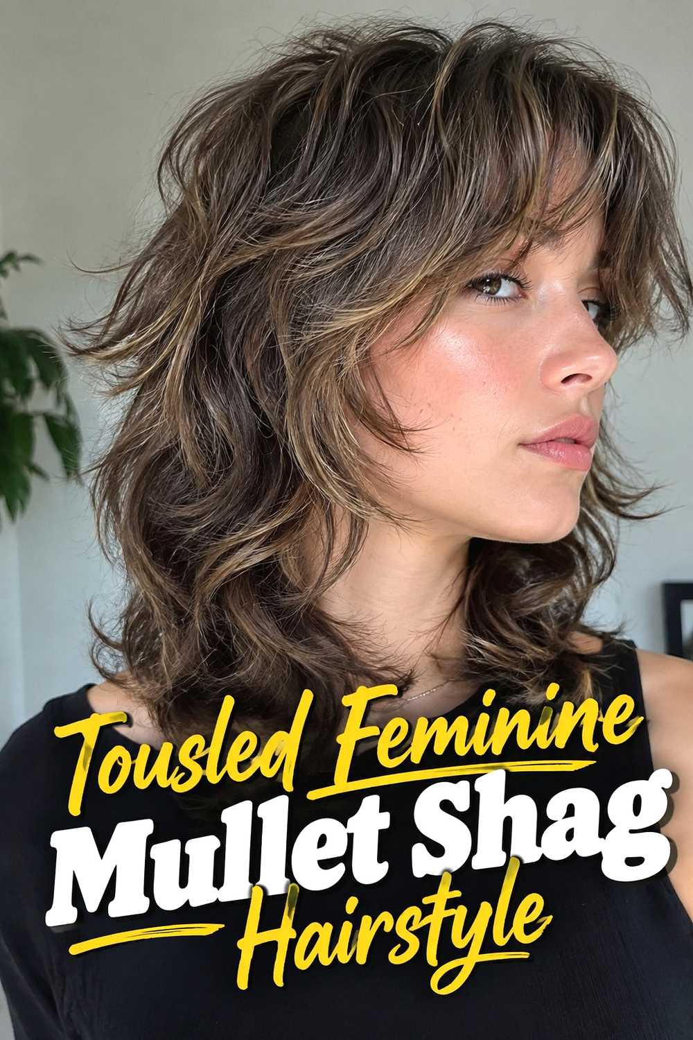 12. Tousled Feminine Mullet Shag Hairstyle