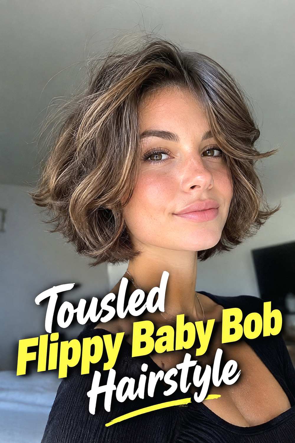 Tousled Flippy Baby Bob Hairstyle