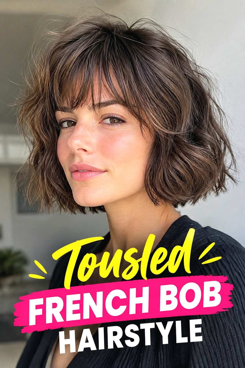 2. Tousled French Bob Hairstyle