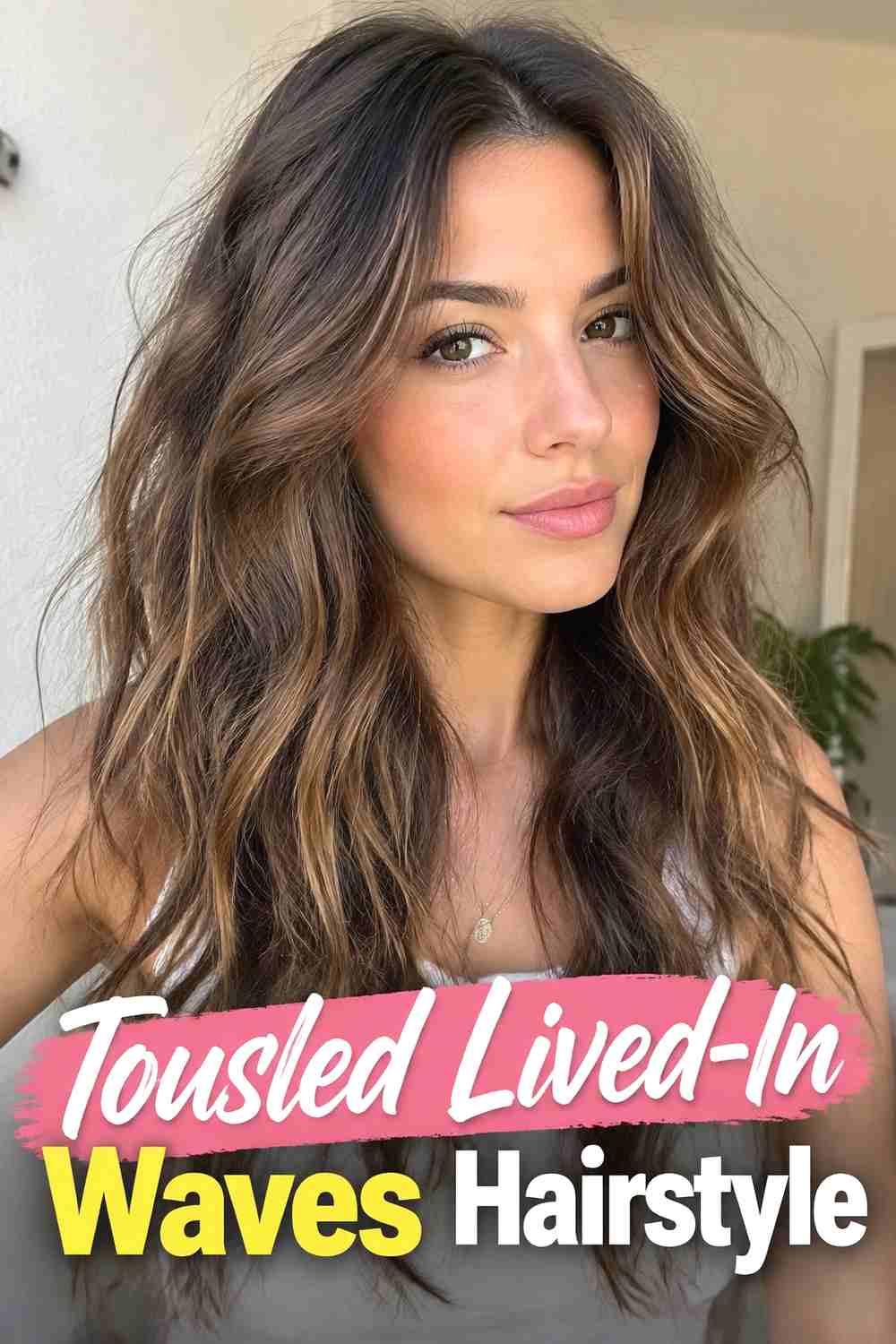 1. Tousled Lived In Waves Hairstyle