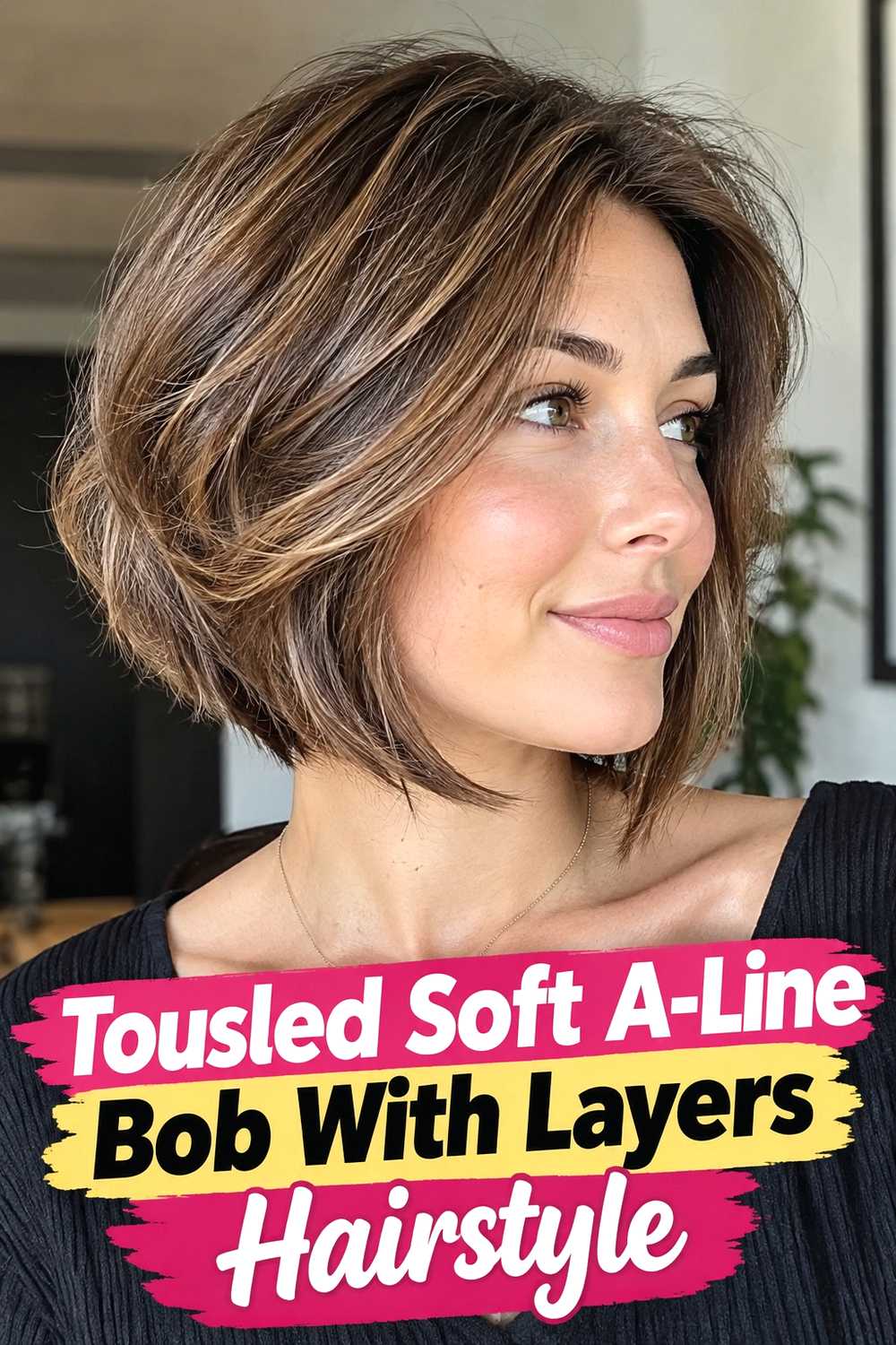 13. Tousled Soft A Line Bob With Layers Hairstyle