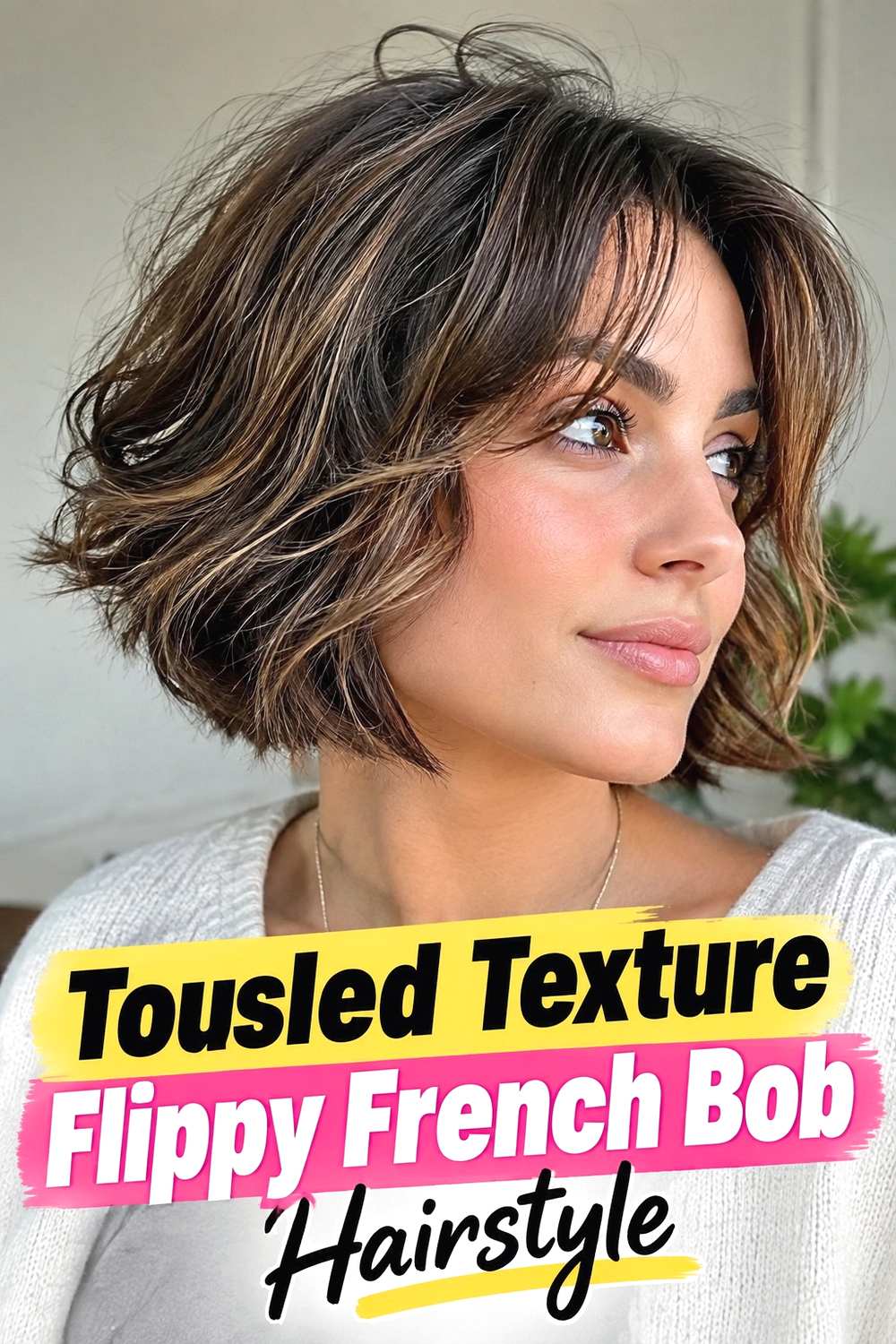 7. Tousled Texture Flippy French Bob Hairstyle