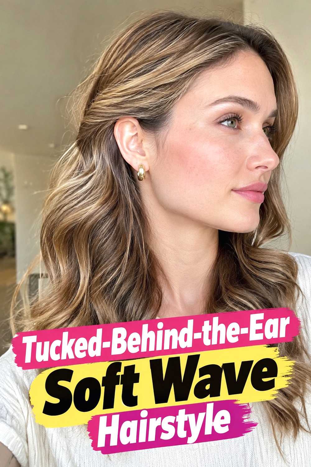 12. Tucked Behind The Ear Soft Wave Hairstyle