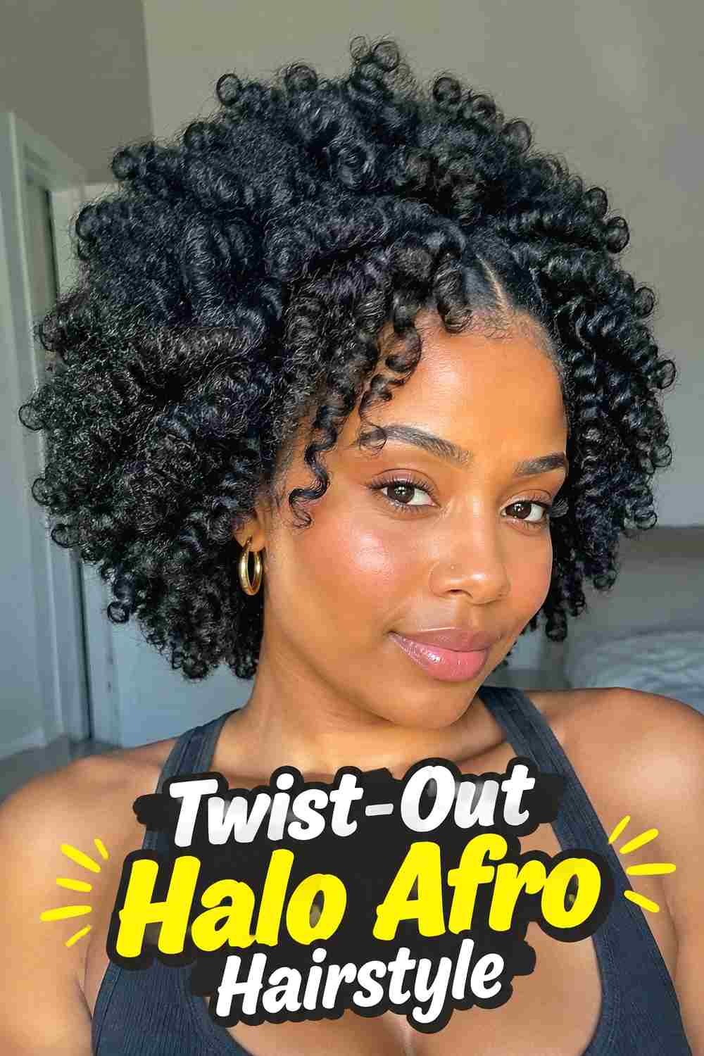 12. Twist Out Halo Afro Hairstyle