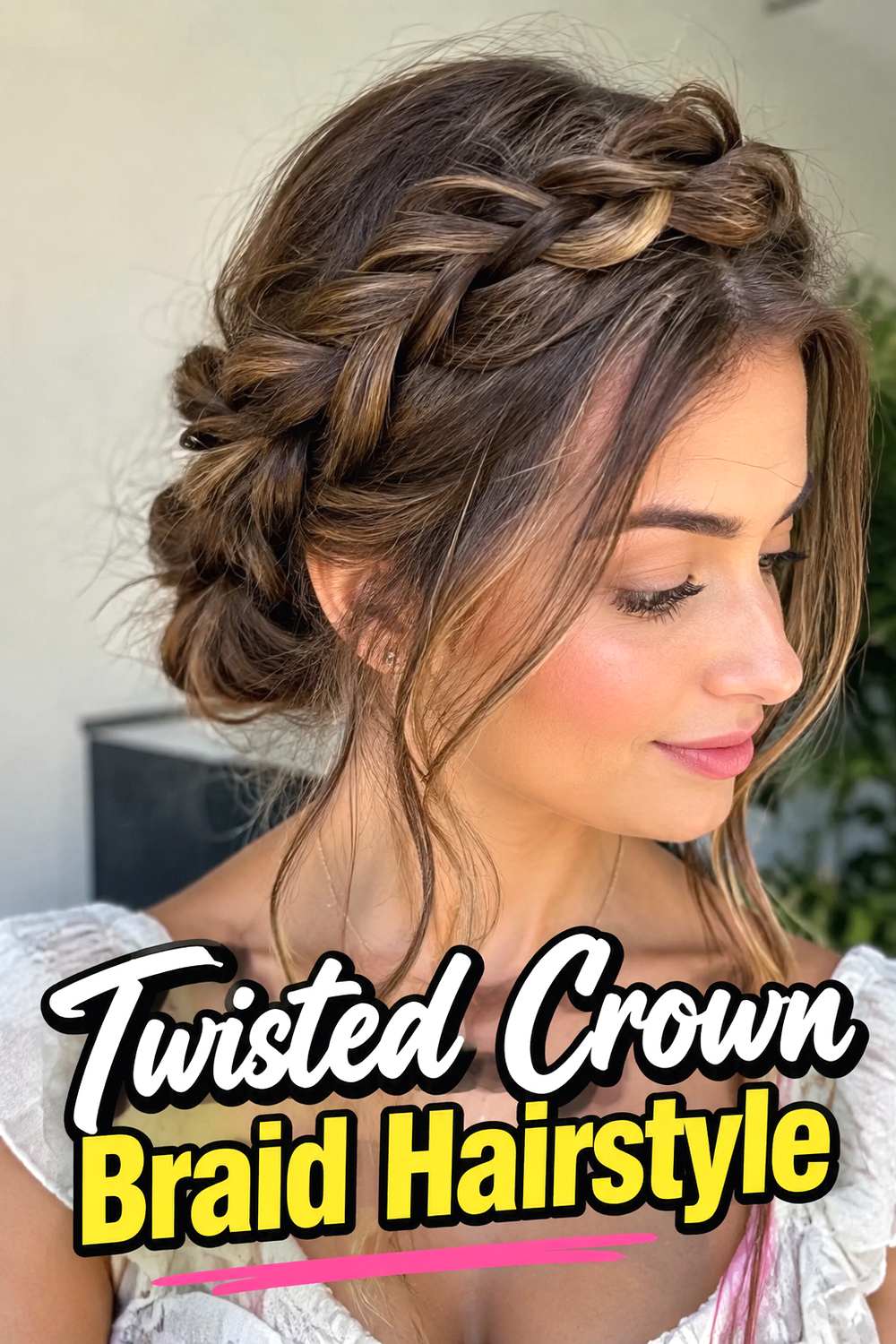Twisted Crown Braid Hairstyle