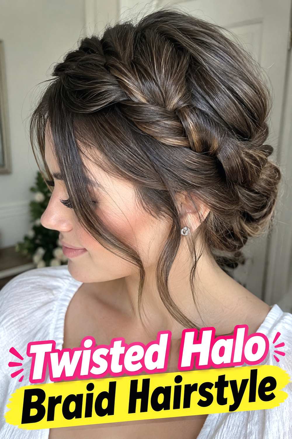 Twisted Halo Braid Hairstyle
