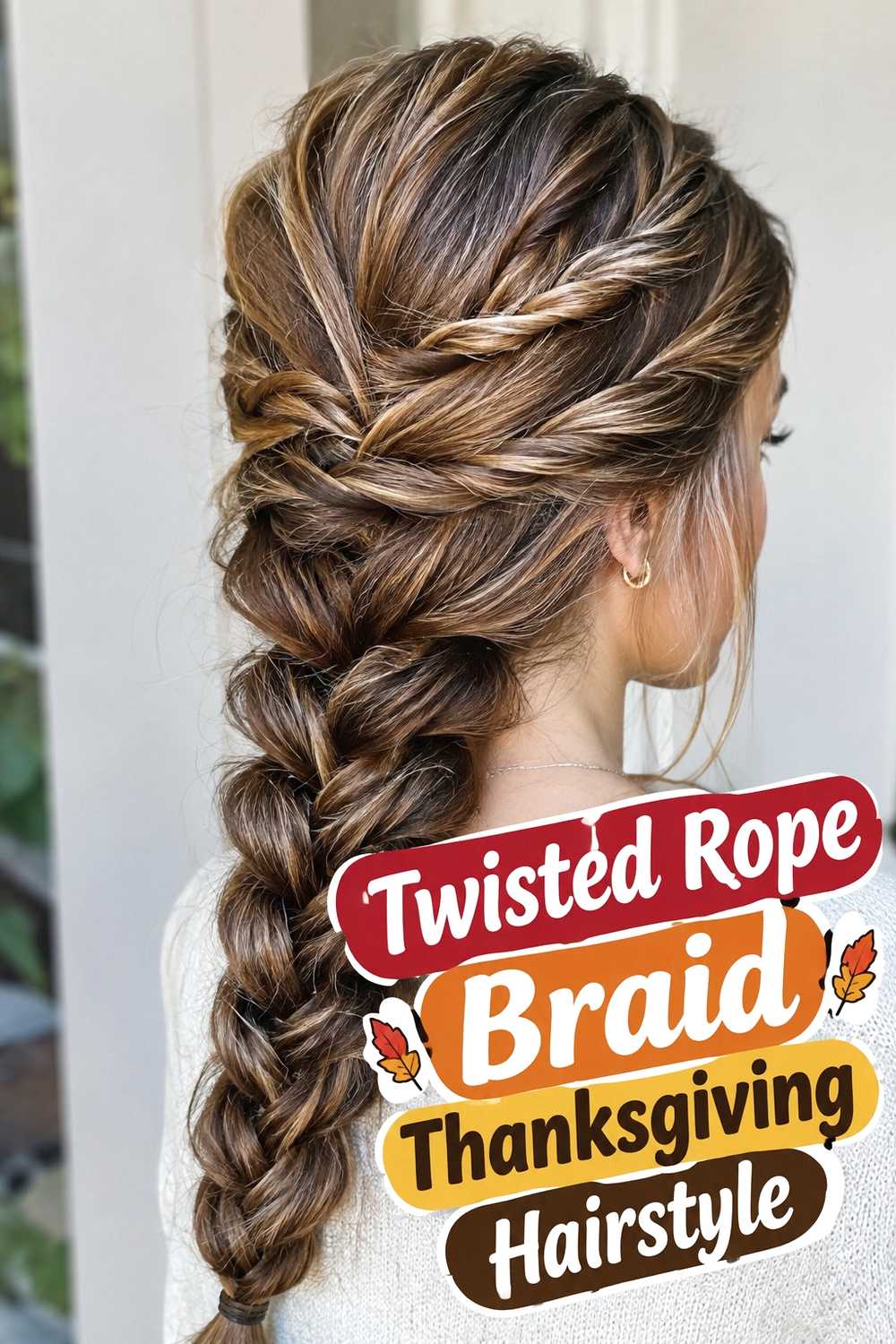 9. Twisted Rope Braid Thanksgiving Hairstyle