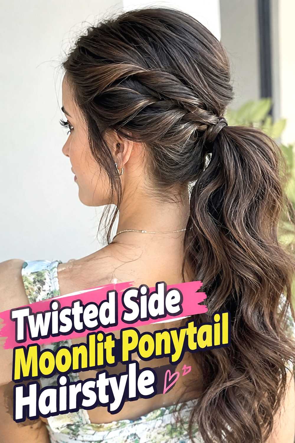 10. Twisted Side Moonlit Ponytail Hairstyle
