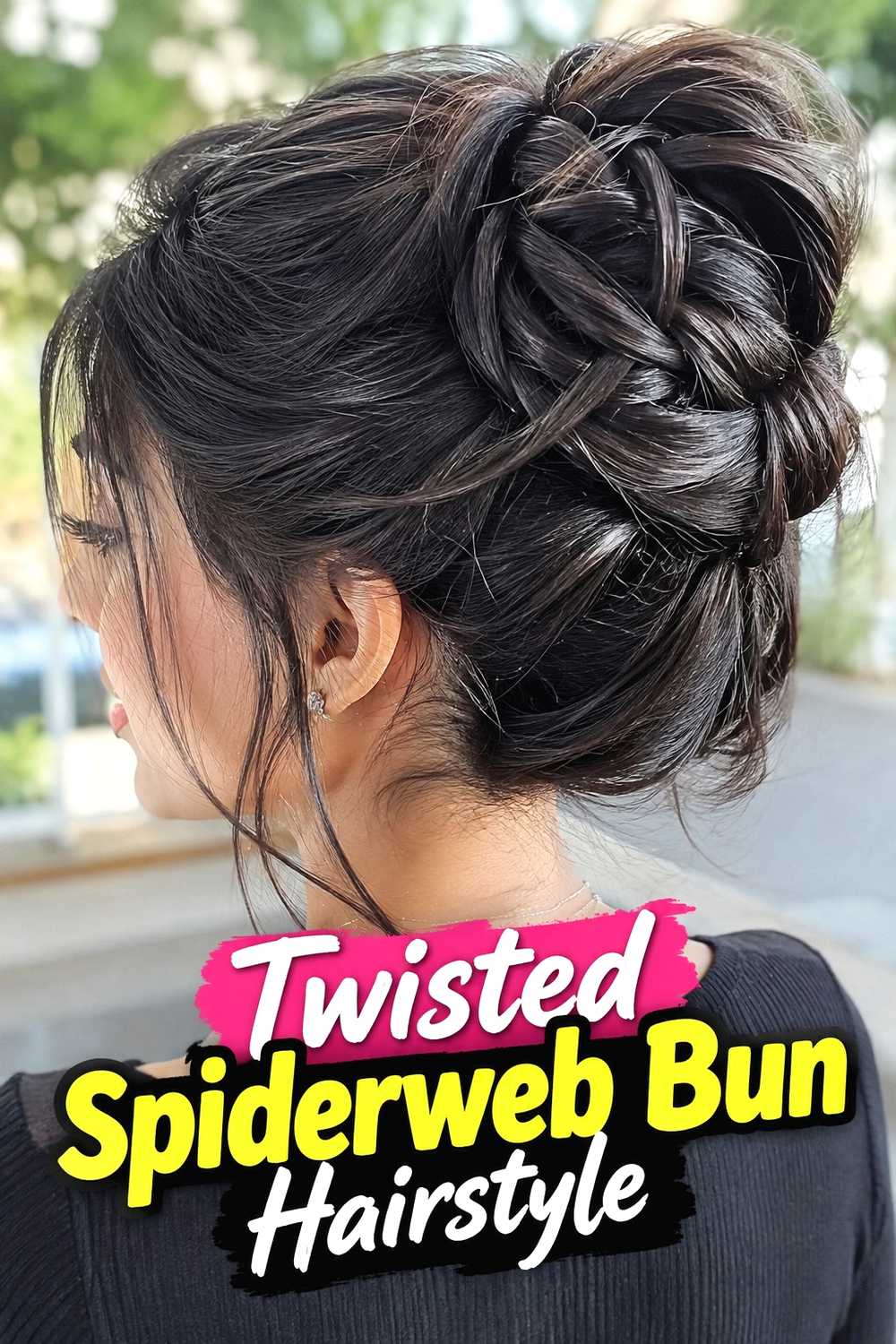 10. Twisted Spiderweb Bun Hairstyle