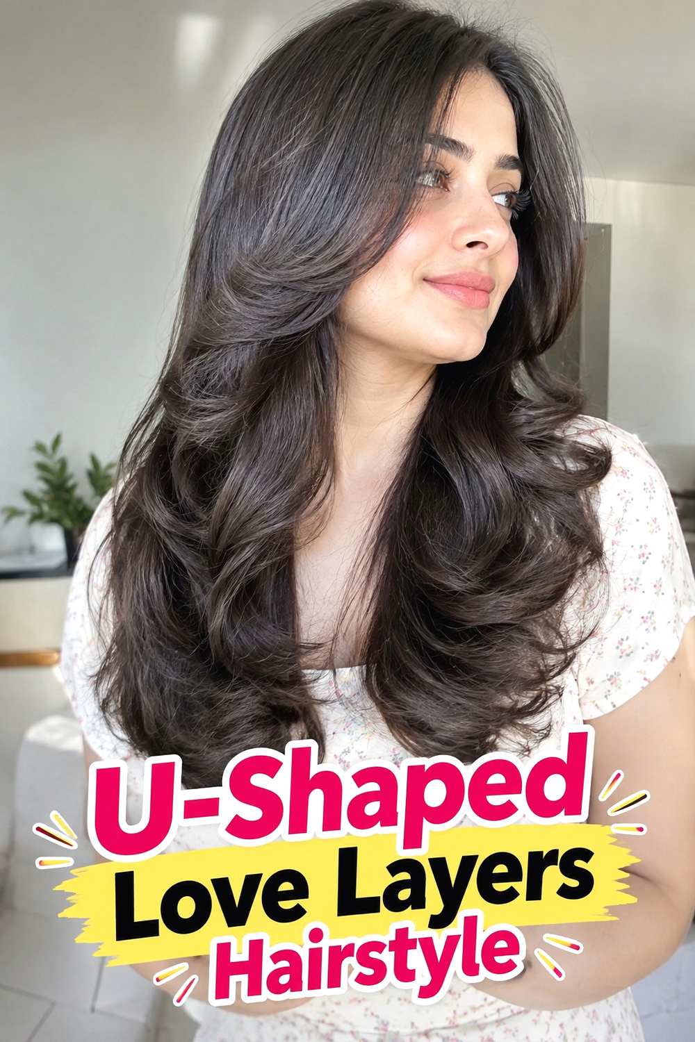 8. U Shaped Love Layers Hairstyle