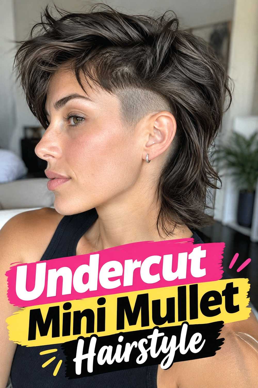 16. Undercut Mini Mullet Hairstyle