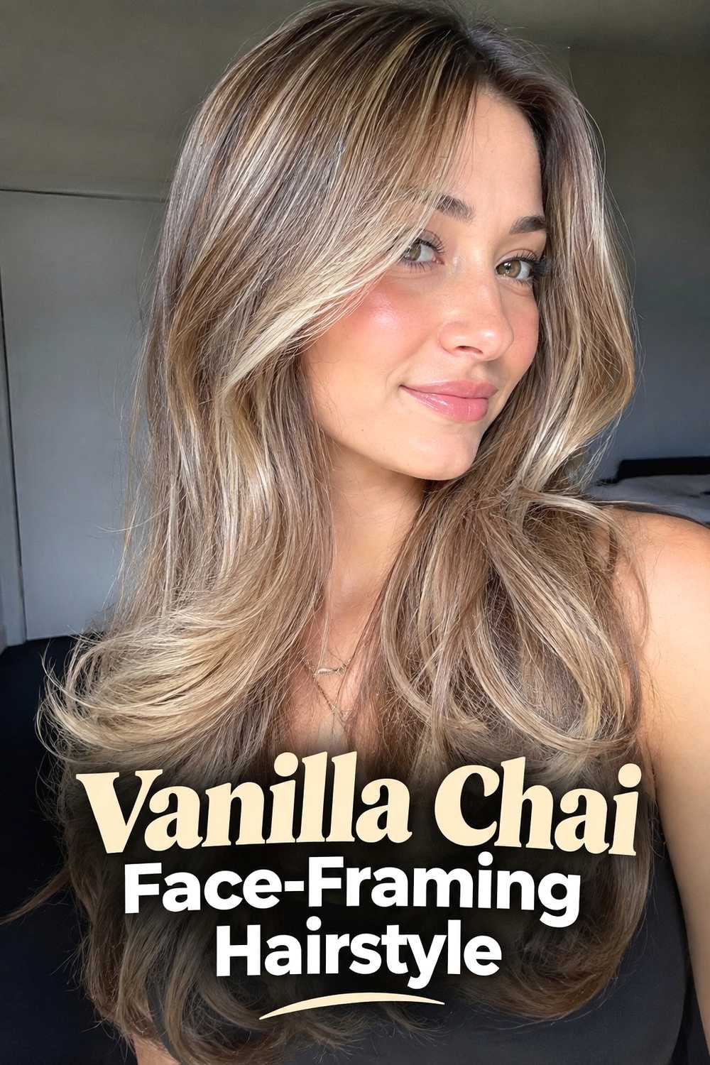 5. Vanilla Chai Face Framing Hairstyle