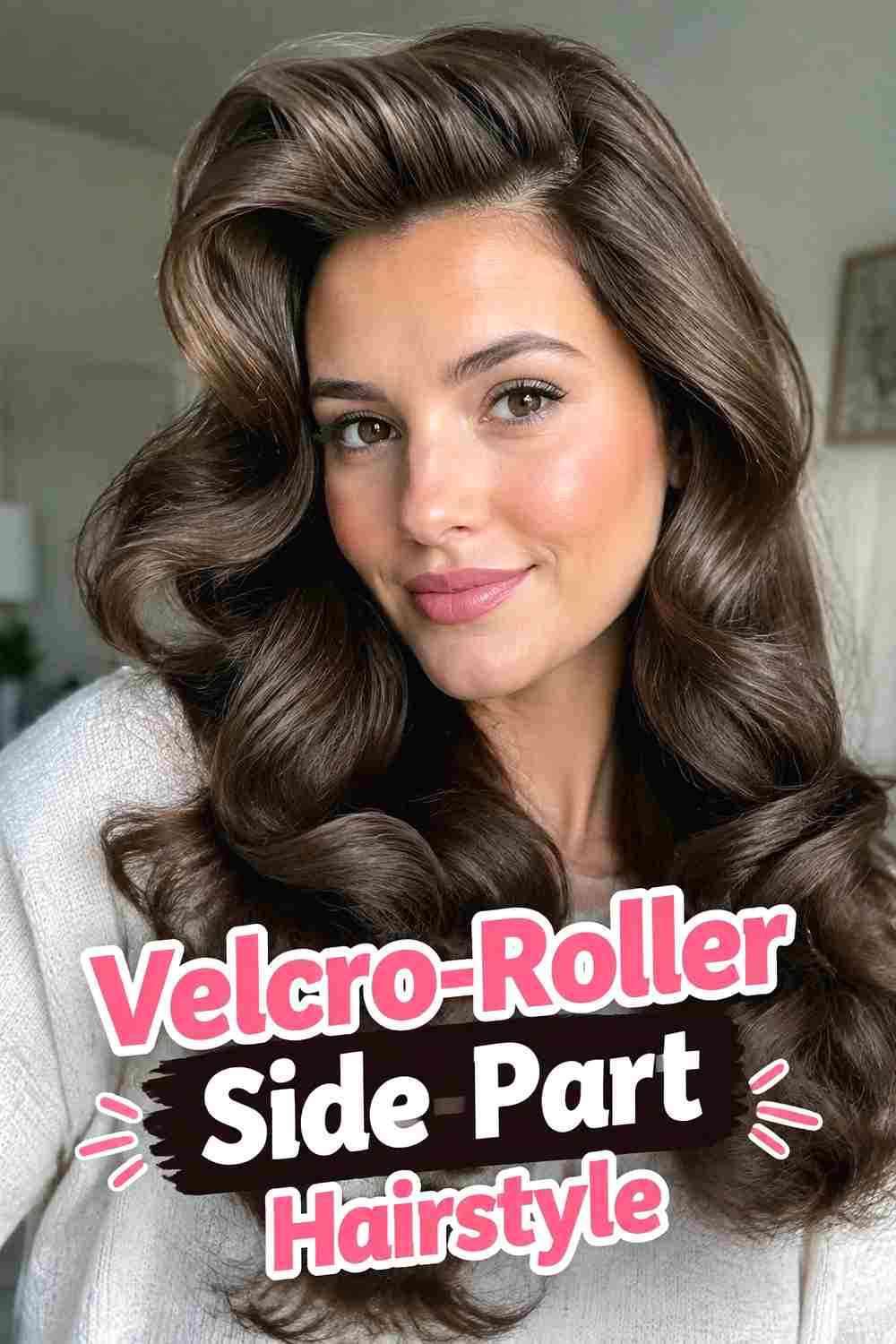 10. Velcro Roller Side Part Hairstyle