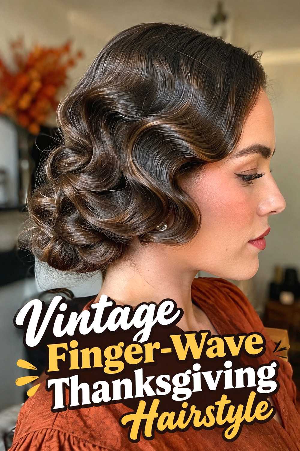 8. Vintage Finger Wave Thanksgiving Hairstyle
