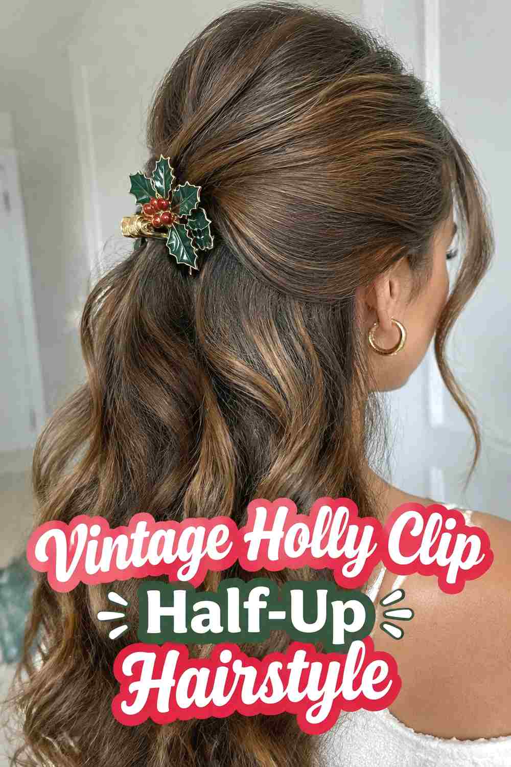 17. Vintage Holly Clip Half Up Hairstyle