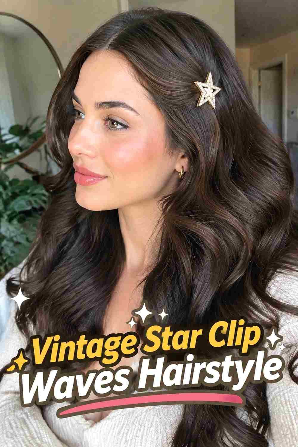 12. Vintage Star Clip Waves Hairstyle