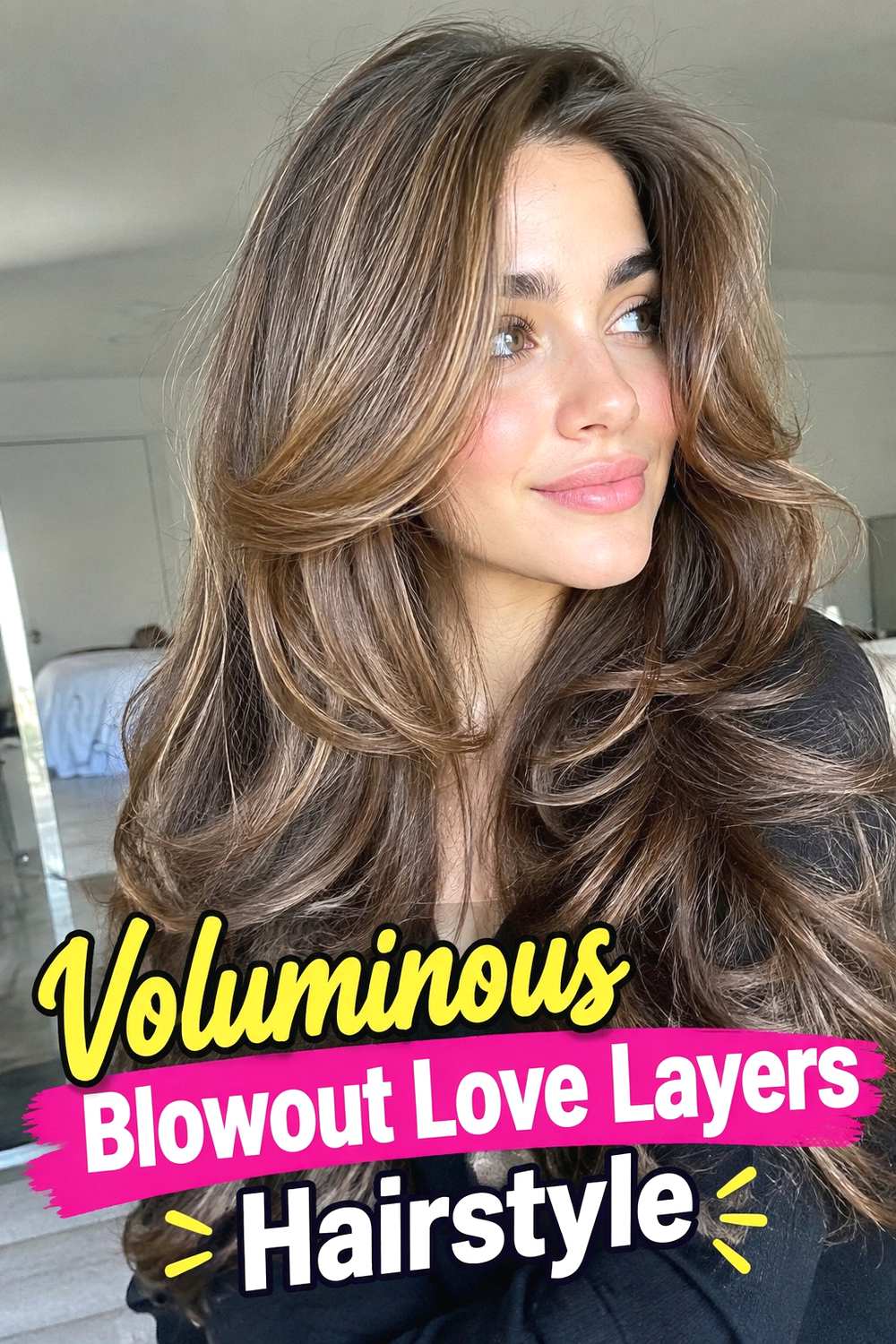 6. Voluminous Blowout Love Layers Hairstyle