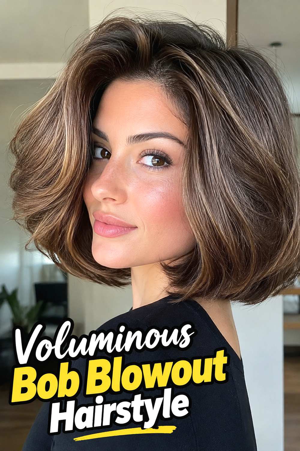 Voluminous Bob Blowout Hairstyle