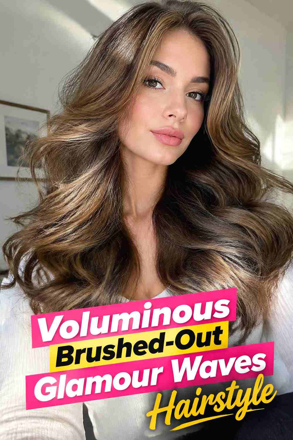 5. Voluminous Brushed Out Glamour Waves Hairstyle