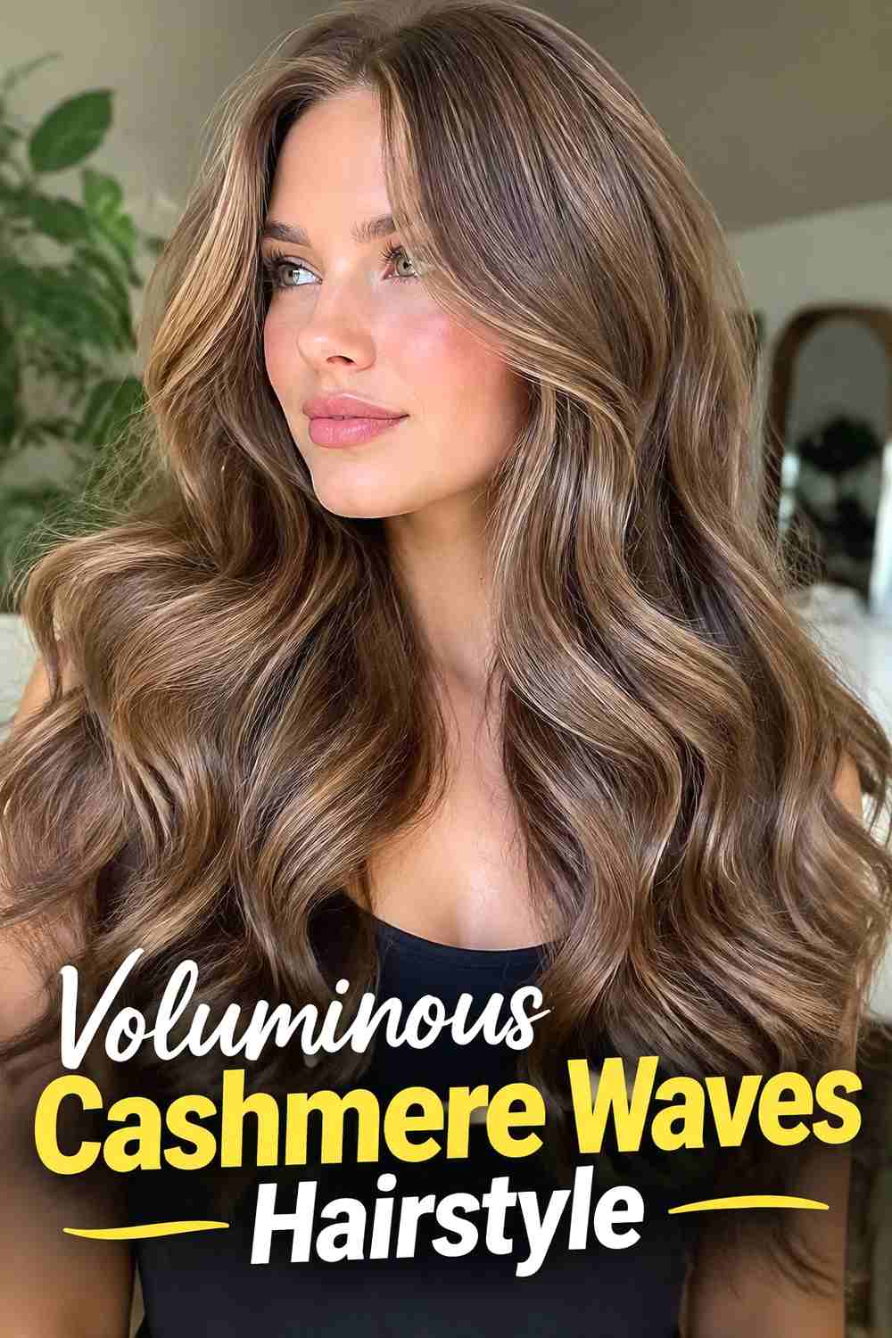 8. Voluminous Cashmere Waves Hairstyle