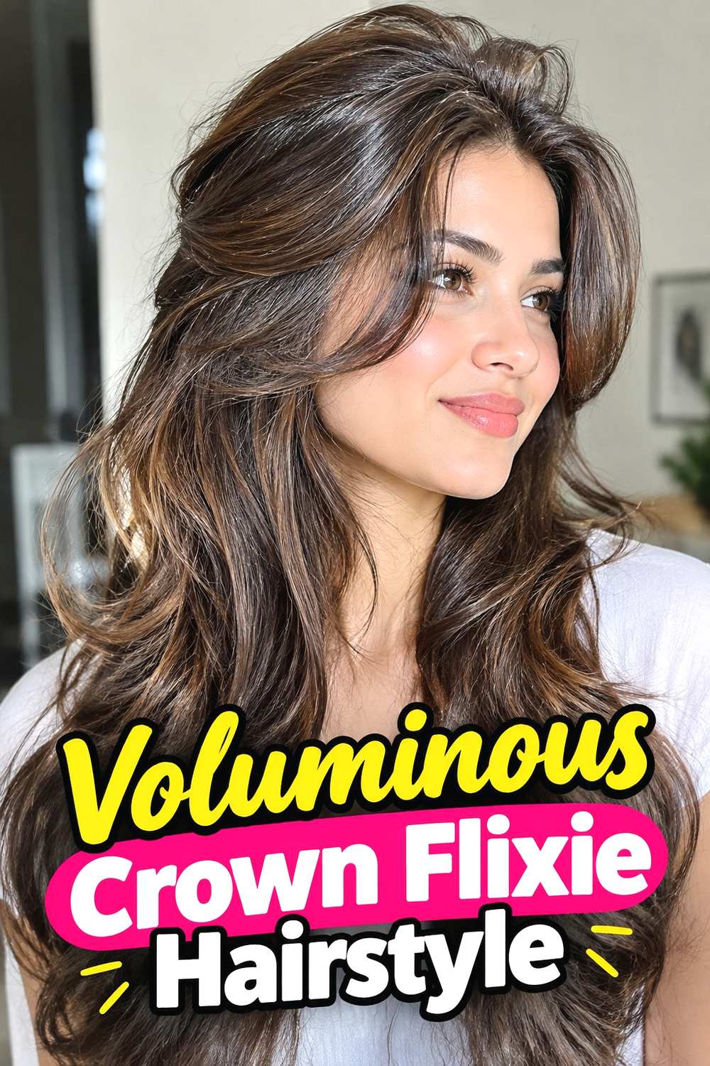 14. Voluminous Crown Flixie Hairstyle