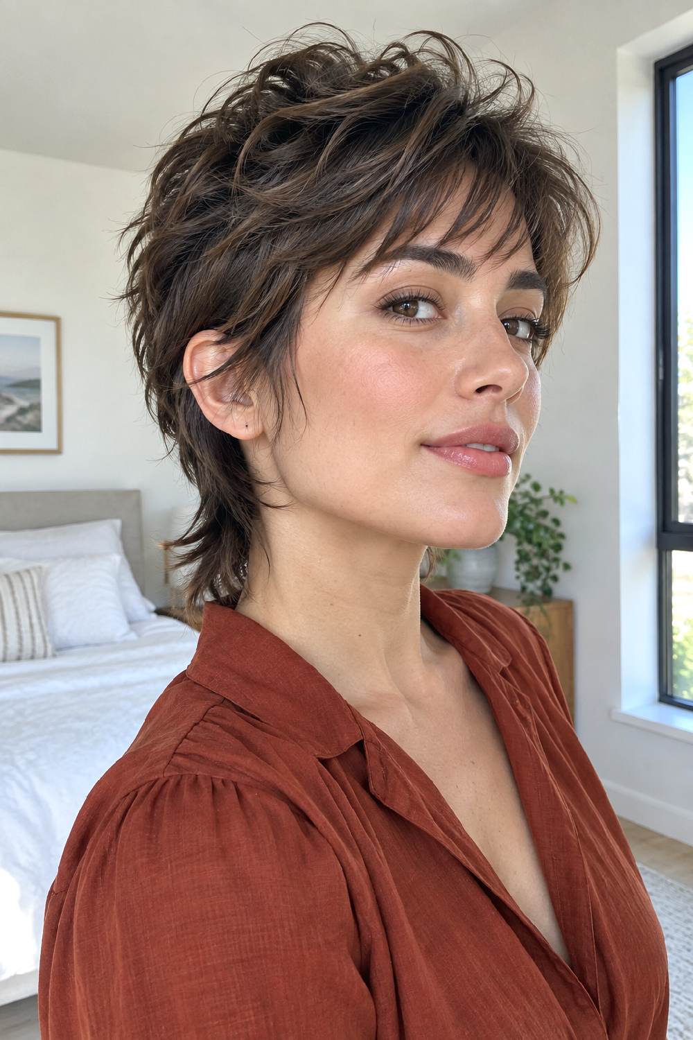 Voluminous Crown Mixie Pixie Mullet Hairstyle