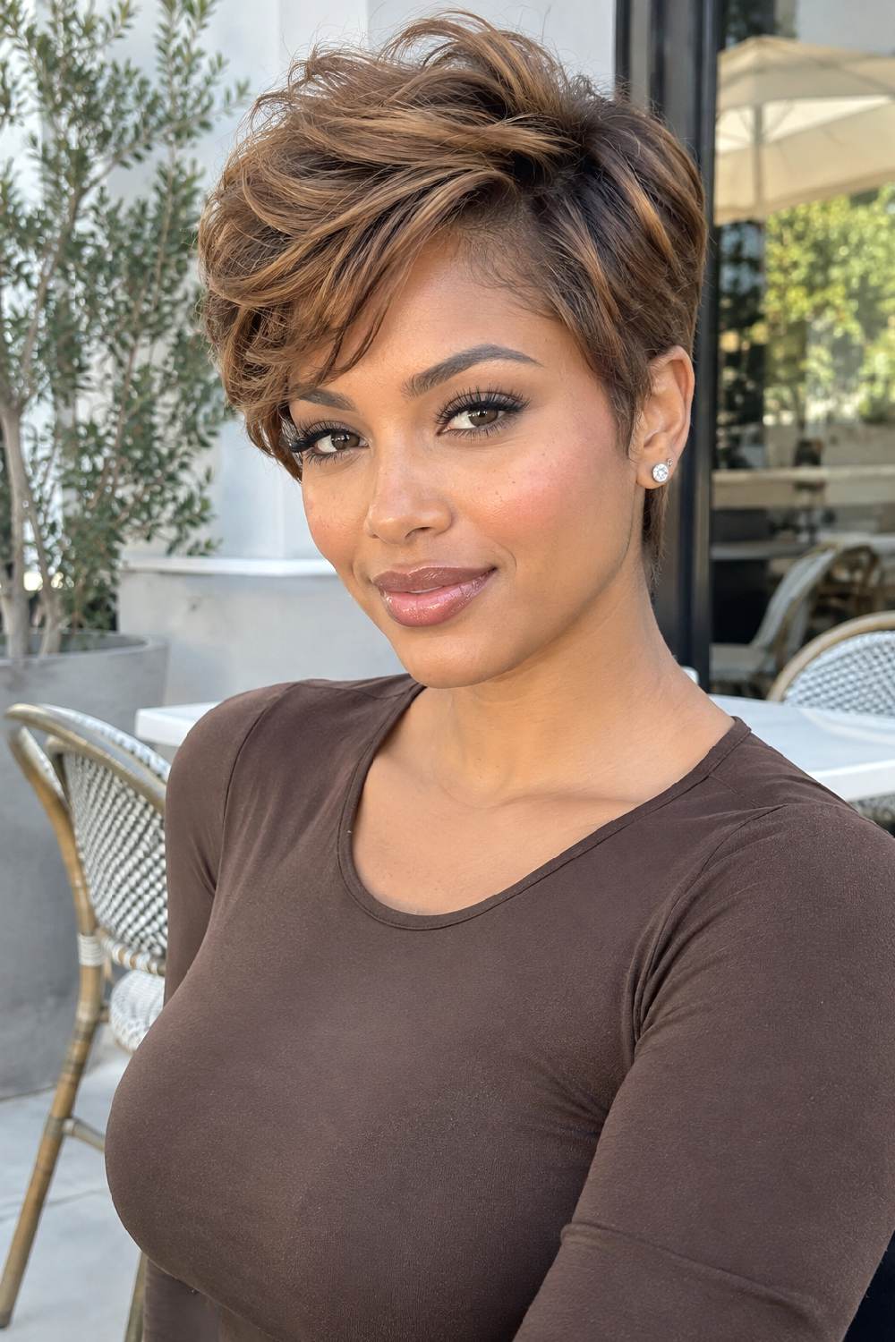 Voluminous Crown Pixie Baddie Hairstyle