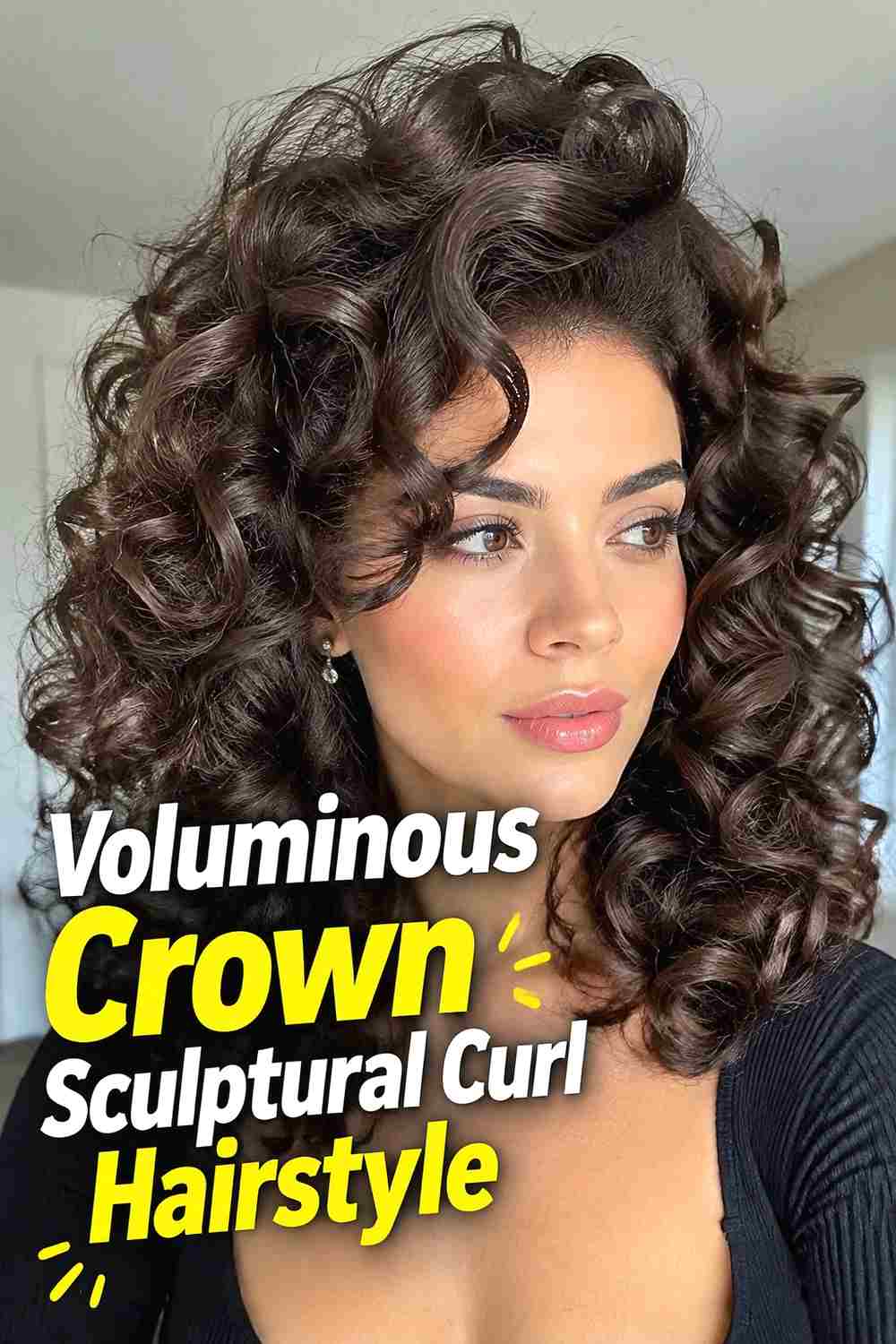 5. Voluminous Crown Sculptural Curl Hairstyle