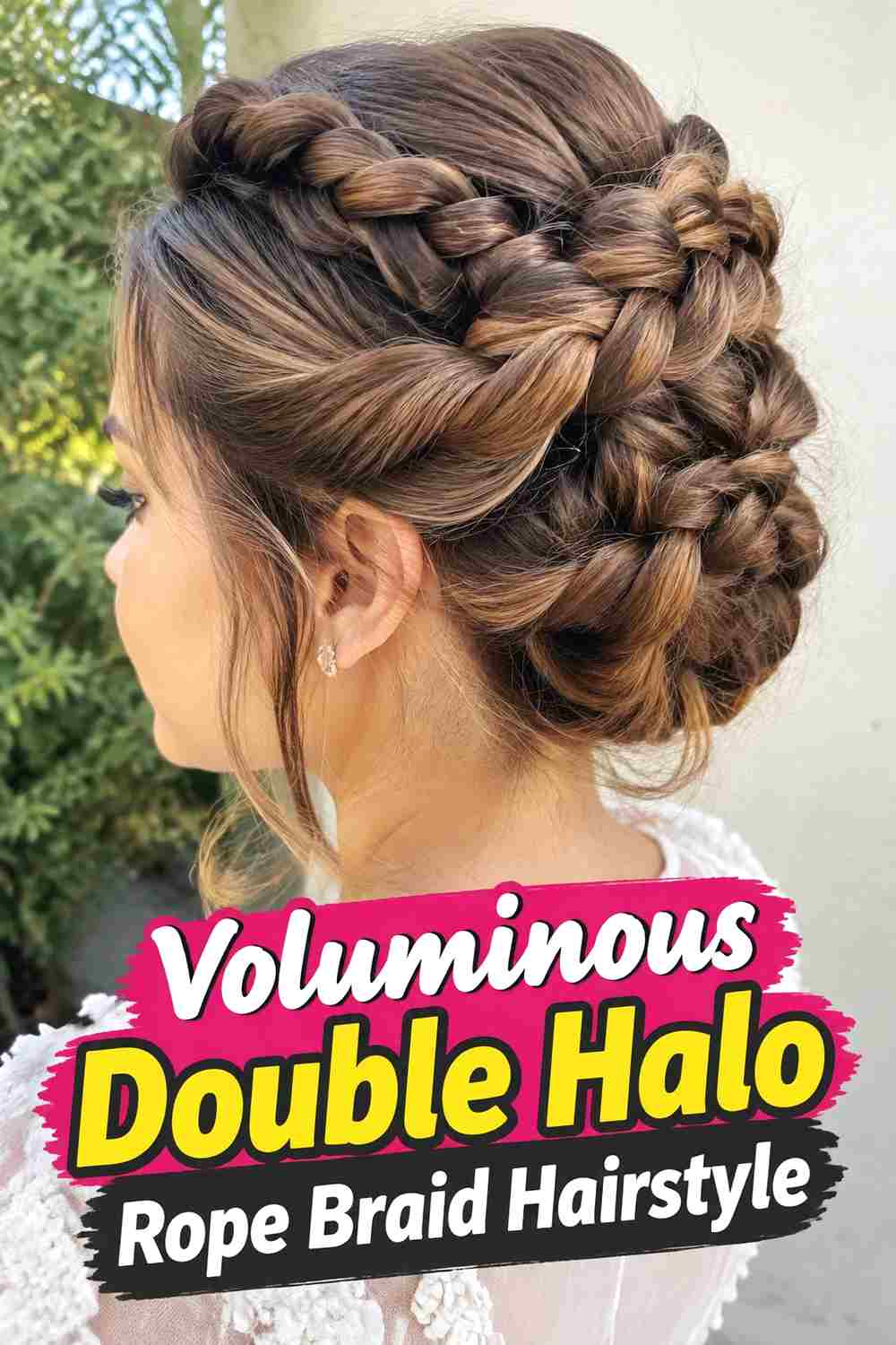 12. Voluminous Double Halo Rope Braid Hairstyle