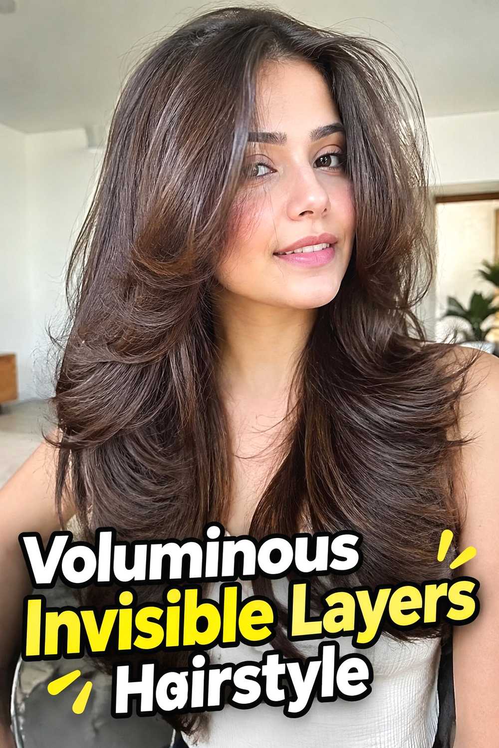 8. Voluminous Invisible Layers Hairstyle